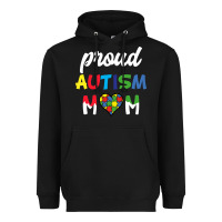 Black Proud Autism Mom Mothers Day Gift Autism Awareness Heavyweight Hoodie - CowhideDigitalArt