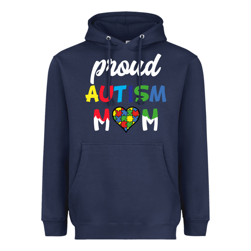 Proud Autism Mom Mothers Day Gift Autism Awareness Heavyweight Hoodie by CowhideDigitalArt | Teevron