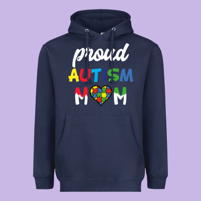 Proud Autism Mom Mothers Day Gift Autism Awareness Heavyweight Hoodie Designed By Cowhidedigitalart