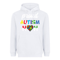 White Proud Autism Mom Mothers Day Gift Autism Awareness Heavyweight Hoodie - CowhideDigitalArt