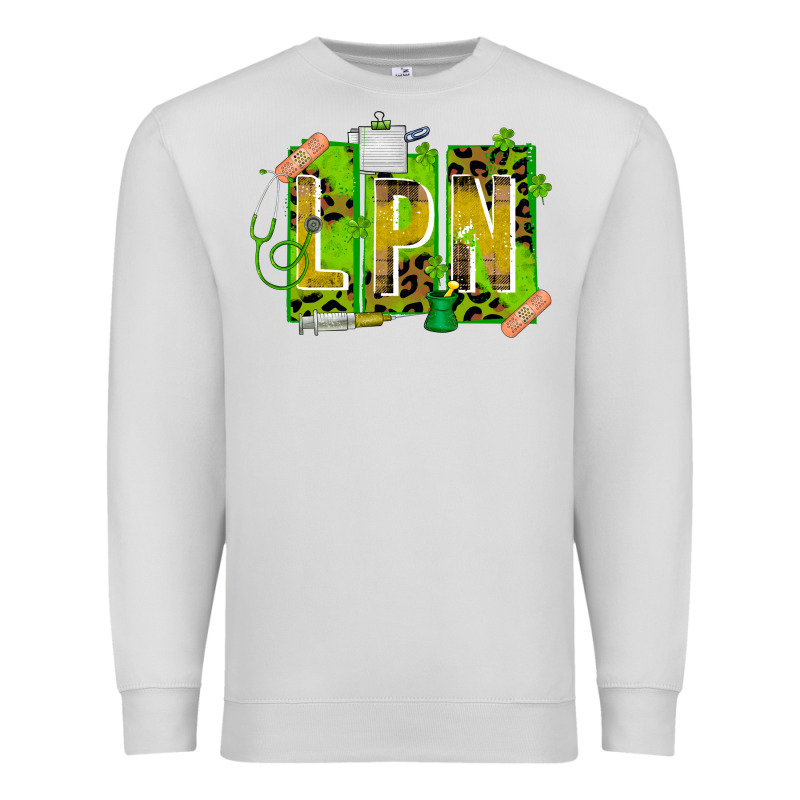St. Patricks Day Lpn Premium Sweatshirt by CowhideDigitalArt | Teevron