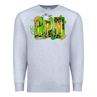 Heather Grey St. Patricks Day Lpn Premium Sweatshirt - CowhideDigitalArt
