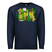 Navy St. Patricks Day Lpn Premium Sweatshirt - CowhideDigitalArt