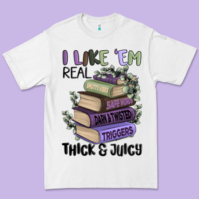I Like Them Real Thick And Juicy Books Premium Tee Designed By Maliassmallbusiness