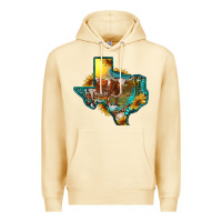 Pina Colada western texas map with longhorn bull Premium Hoodie - RanaPortraitStore