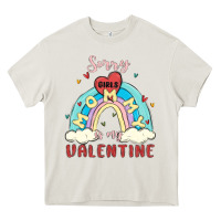 Cream sorry girls mommy is valentine Heavy Core Tee - MaliasSmallBusiness