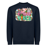 Navy Easter vibes Easter Day Heavyweight Sweatshirt - HowdyJamesFarm