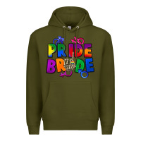 Army Green Pride bride Premium Hoodie - FaDigitalArtStudio