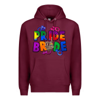 Burgundy Pride bride Premium Hoodie - FaDigitalArtStudio