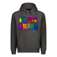Charcoal Heather Pride bride Premium Hoodie - FaDigitalArtStudio