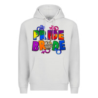 Dove Grey Pride bride Premium Hoodie - FaDigitalArtStudio