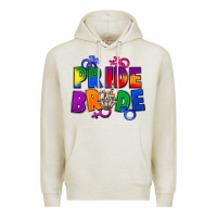 Oatmeal Heather Pride bride Premium Hoodie - FaDigitalArtStudio