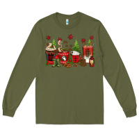 Army Green Christmas coffee cups Long Sleeve Tee - texasbilliewilder