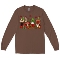 Chestnut Christmas coffee cups Long Sleeve Tee - texasbilliewilder