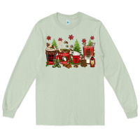 Matcha Christmas coffee cups Long Sleeve Tee - texasbilliewilder