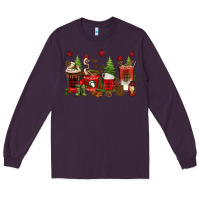 Plum Christmas coffee cups Long Sleeve Tee - texasbilliewilder