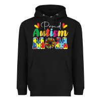 Black Proud Autism Mom sunflower Heavyweight Hoodie - CowhideDigitalArt