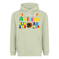 Matcha Proud Autism Mom sunflower Heavyweight Hoodie - CowhideDigitalArt