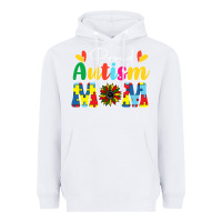 White Proud Autism Mom sunflower Heavyweight Hoodie - CowhideDigitalArt