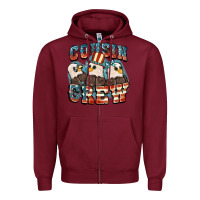 Burgundy Cousin crew Zipper Hoodie - FaDigitalArtStudio