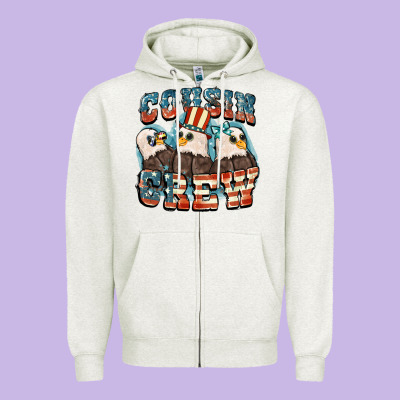 Cousin Crew Zipper Hoodie Designed By Fadigitalartstudio