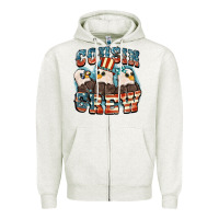 Oatmeal Heather Cousin crew Zipper Hoodie - FaDigitalArtStudio