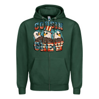 Sports Green Cousin crew Zipper Hoodie - FaDigitalArtStudio