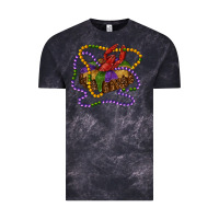 Cloud Black mardi gras craw fish king cake with leopard Vintage Tee - RanaPortraitStore