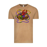 Vintage Camel mardi gras craw fish king cake with leopard Vintage Tee - RanaPortraitStore