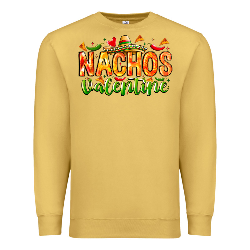 Nachos Valentine Premium Sweatshirt by CowhideDigitalArt | Teevron