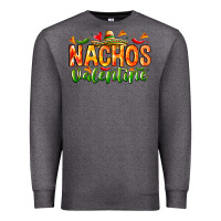 Charcoal Heather Nachos Valentine Premium Sweatshirt - CowhideDigitalArt