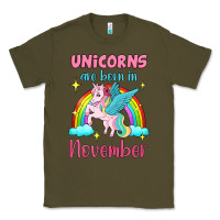 Army Green unicorns are born in november Classic Tee - Jasminsmagicworld
