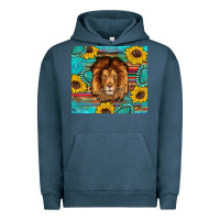 Pigment Midnight Navy western lion tumbler Urban Hoodie - Artiststas
