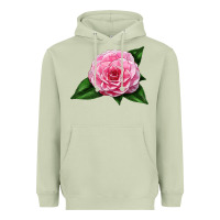 Matcha Camellia Flower Heavyweight Hoodie - LillyAllenDesigns