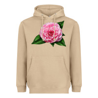 Mushroom Camellia Flower Heavyweight Hoodie - LillyAllenDesigns