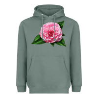 Sage Camellia Flower Heavyweight Hoodie - LillyAllenDesigns