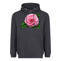 Smoke Camellia Flower Heavyweight Hoodie - LillyAllenDesigns