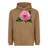 Toasted Coconut Camellia Flower Heavyweight Hoodie - LillyAllenDesigns