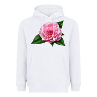 White Camellia Flower Heavyweight Hoodie - LillyAllenDesigns