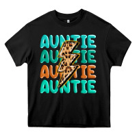 Black auntıe with lightning bolt Heavy Core Tee - MaliasSmallBusiness