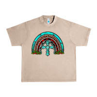 French Oak cross christmas rainbow Urban Heavy Tee - JahusDesignShop