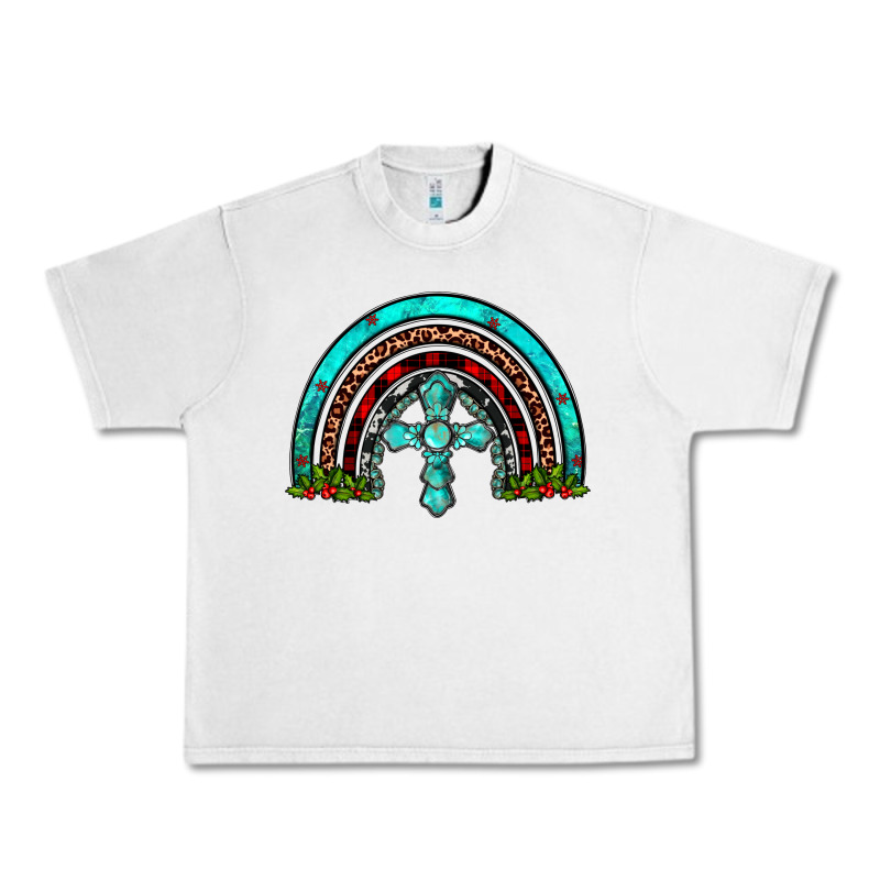 Cross Christmas Rainbow Urban Heavy Tee by JahusDesignShop | Teevron