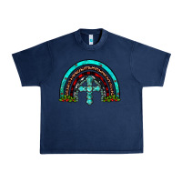 Navy cross christmas rainbow Urban Heavy Tee - JahusDesignShop
