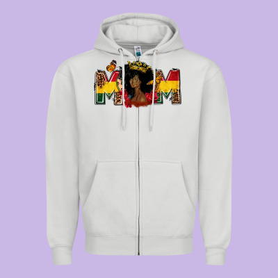 Juneteenth Mom Mother's Day Zipper Hoodie Designed By Fadigitalartstudio