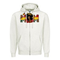 Oatmeal Heather Juneteenth mom Mother's Day Zipper Hoodie - FaDigitalArtStudio