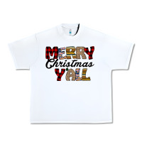 White Merry Christmas Y'all Urban Heavy Tee - Bettercallsaul