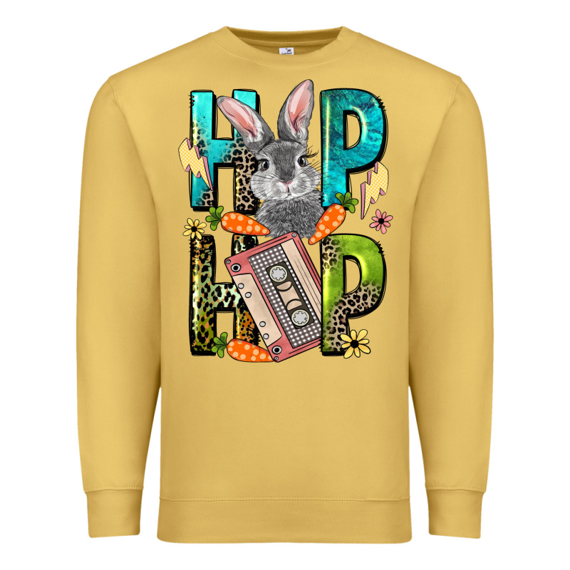 Western Hip Hop Bunny Easter Day Premium Sweatshirt by LillyAllenDesigns | Teevron