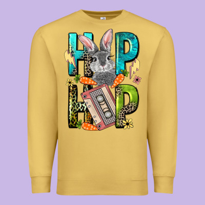 Western Hip Hop Bunny Easter Day Premium Sweatshirt Designed By Lillyallendesigns