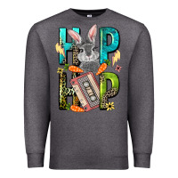 Charcoal Heather Western hip hop Bunny Easter Day Premium Sweatshirt - LillyAllenDesigns