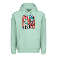 Seafoam 4th of July mama with lightning bolt Premium Hoodie - FaDigitalArtStudio